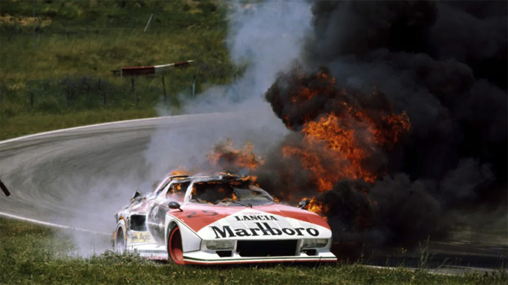 The iconic Marlboro livery used in Formula 1, Rally and other racing series.