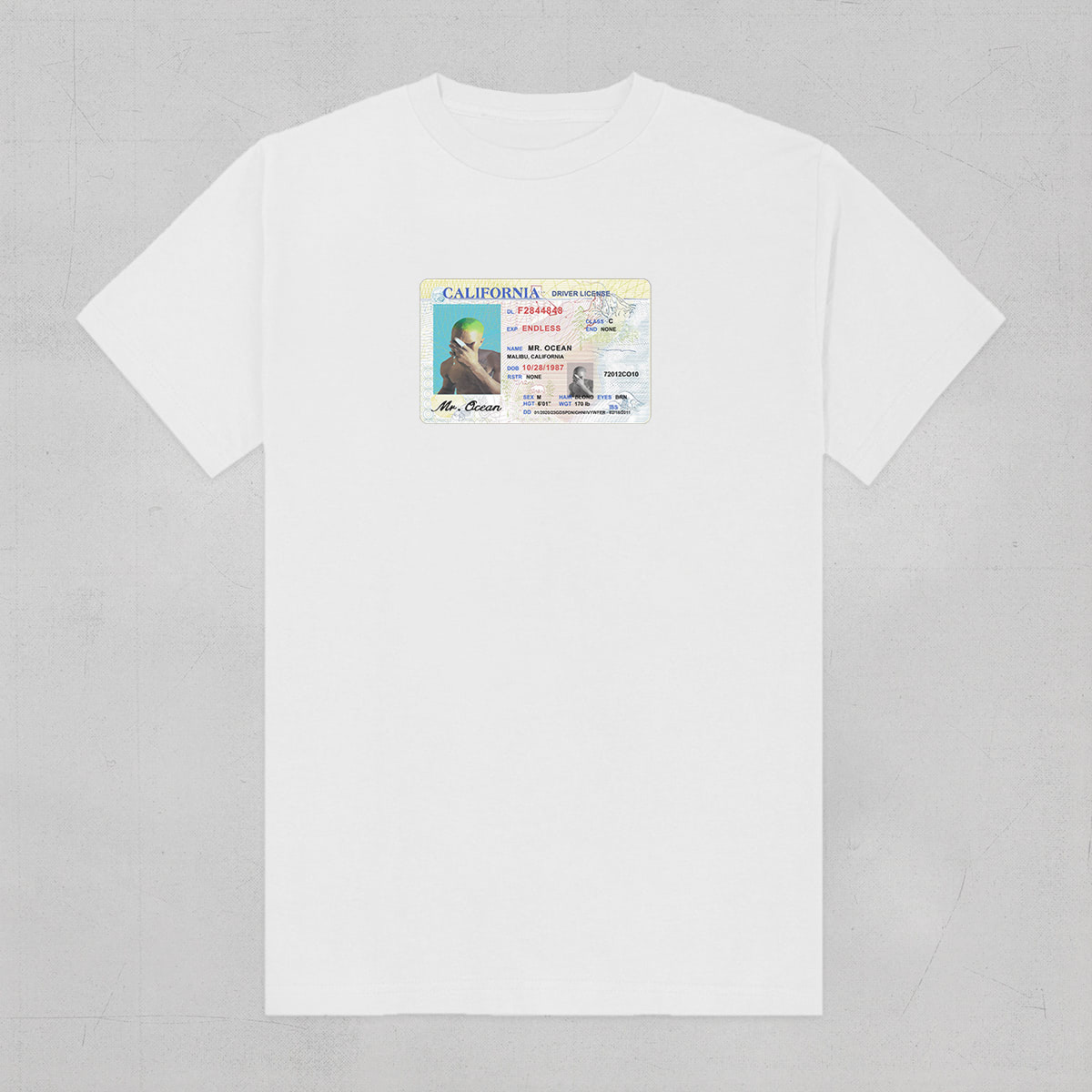 frank ocean license shirt