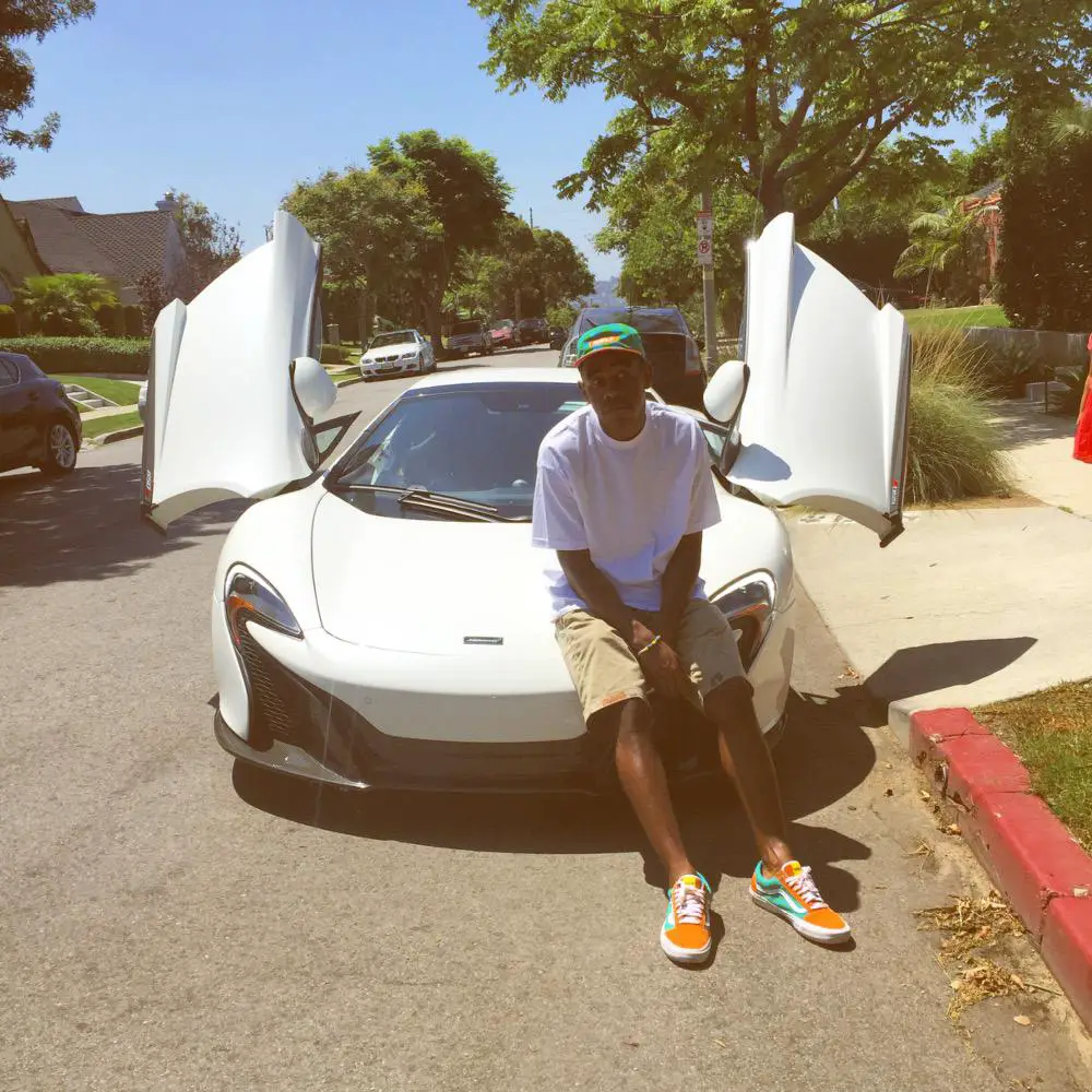 Tyler The Creator cars, collection from Mclaren, pink rally Fiat to luxury SUVs (Rolls-Royce).
